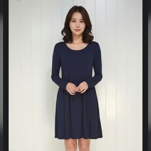 ❤️5/$25 Azules Dark Blue Long Sleeve Dress